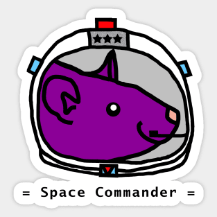 Space Astronaut Sci Fi Rat Portrait Sticker